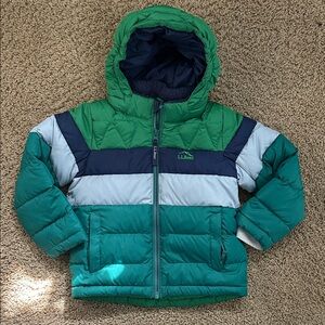 L.L. Bean Teal and Navy Puffer Jacket